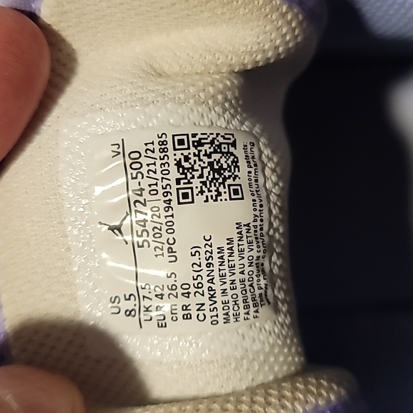 Jordan 1 Mid Purple Aqua - Picture 6 of 7